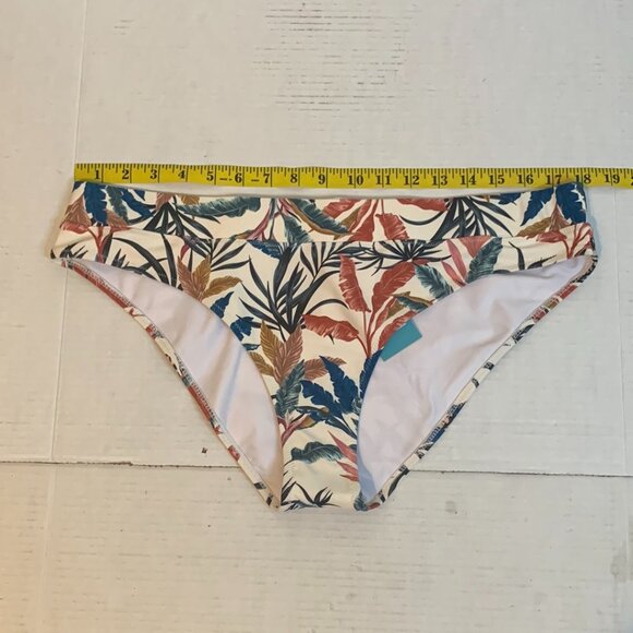Bikini Bottom Womens XXL Aqua Quintsoul Floral New with Tags Sun Surf Beach Fun - Picture 7 of 8